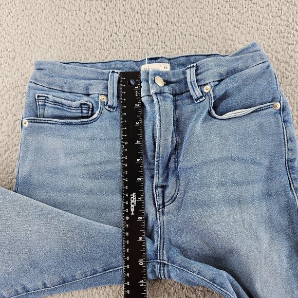Good American Jeans Womens 4 (26x26) Blue Good Straight Crop Mid Rise - Picture 9 of 16